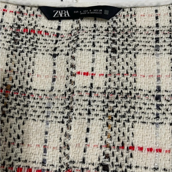 Zara Plaid Sleeveless top size Small - Picture 4 of 7